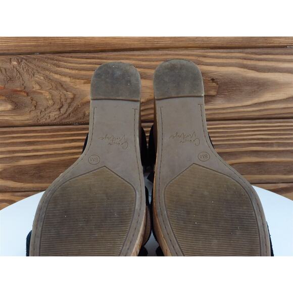 Crown Vintage Size 8 Platform Heel Black Leather M Width Chalina - Picture 10 of 10